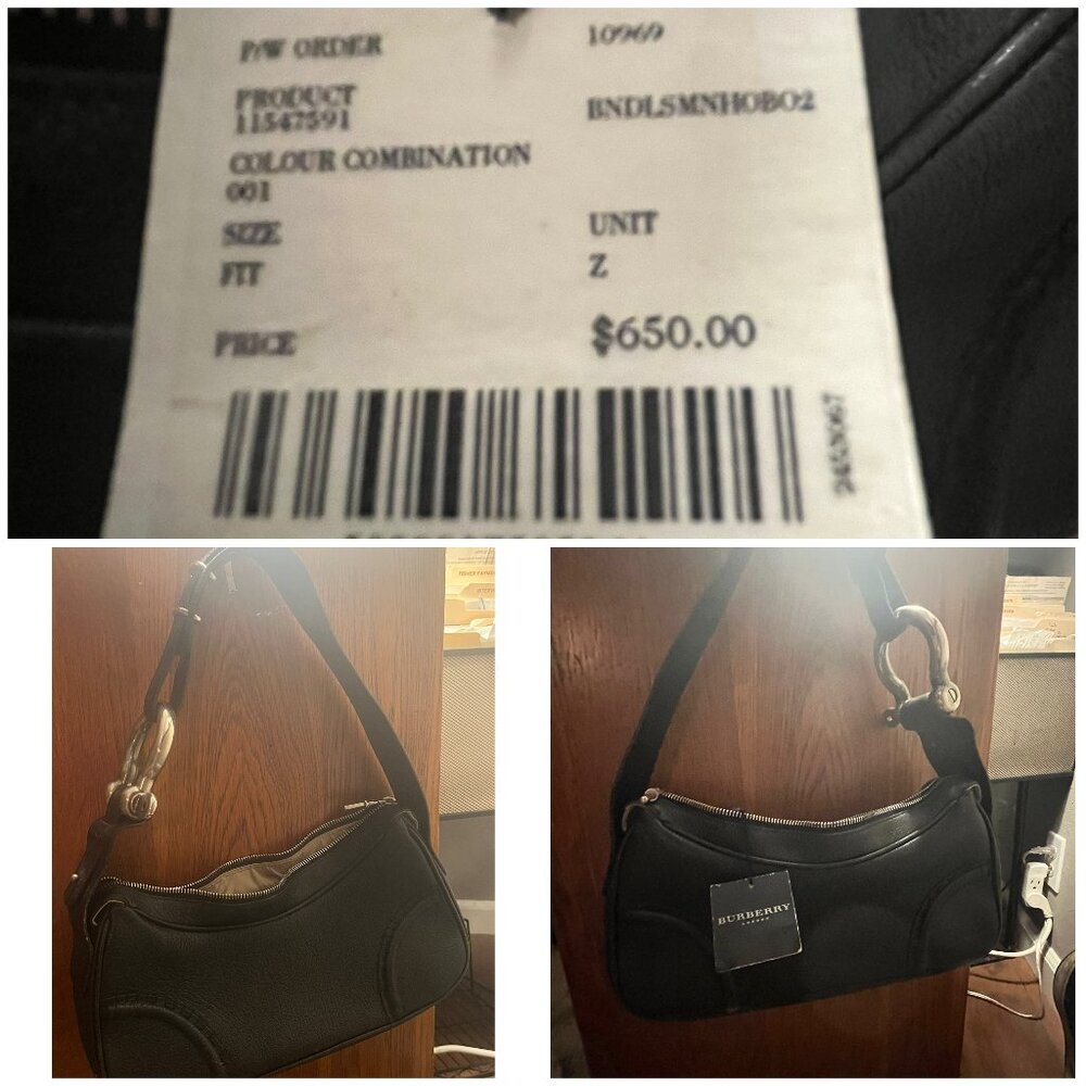 Burberry Black Leather Bag
